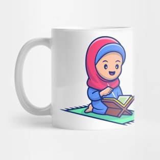 Cute girl moslem reading Mug
